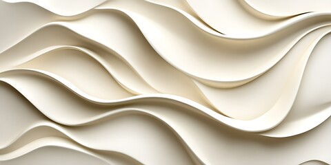 Obraz premium Abstract creamy white wavy texture background.