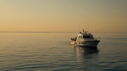 Naklejka premium Naval patrol boats cruising through the open sea, maintaining security and vigilance in international waters, symbolizing maritime defense and global cooperation.
