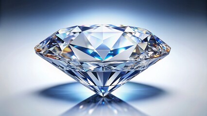 Sparkling Diamond on White Background