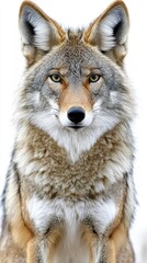 Fototapeta premium A close-up of a coyote showcasing its distinctive features and fur texture.
