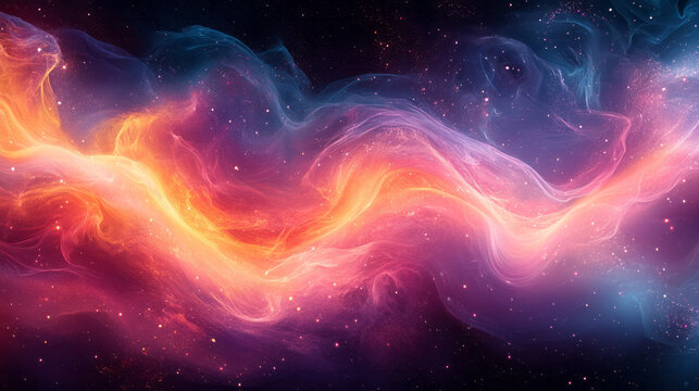 A surreal representation of glowing thought streams merging into a radiant pool,