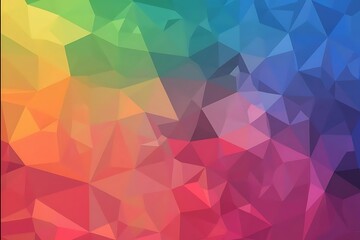 Fototapeta premium Polygonal horizontal abstract multicolored bright rainbow background. 