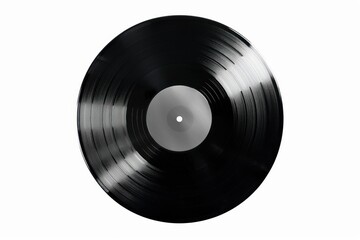 Obraz premium Black vinyl record isolated on white background.