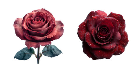 Valentine's Day Roses Isolated On White Background
