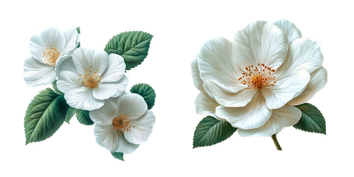 Fototapeta white flower isolated on white background