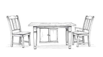 Fototapeta premium table and chair