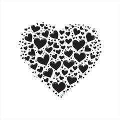 tree with heart shape Love icon 