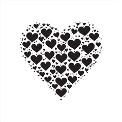 tree with heart shape Love icon 