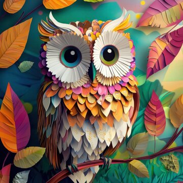 Stunning paper sculpture of an owl showcasing artistry and creativity.