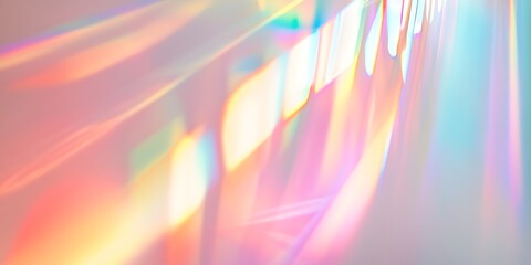 a rainbow colored light on a surface
