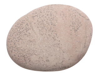 A pebbles rock with a rough surface Isolated on white background