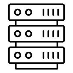 Server line icon style