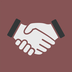 Business handshake background in flat style
