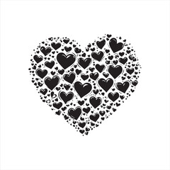 tree with heart shape Love icon 