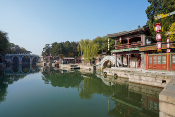 Scenery of Suzhou River in Summer Palace of Beijing.