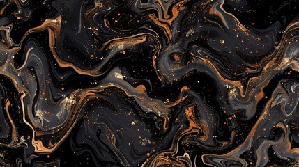 Black and Brown Marble with Dark Colors and Marbleized Effect