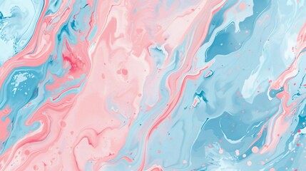 Elegant Blue and Pink Marble Background with Pastel Colors and Marbleized Effect