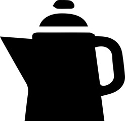 Obraz premium Beverage and Coffee Maker Icon in Black Silhouettes