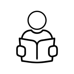 man reading book icon