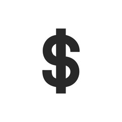 dollar sign isolated on white