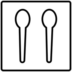 Spoon line icon style