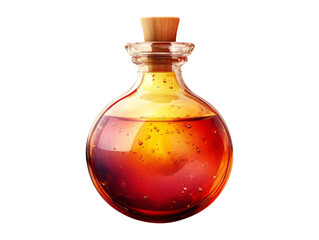 Magical Potion Bottle Design in Cartoon Style Isolated Background