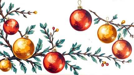christmas balls and decorations