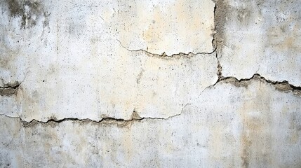 Fototapeta premium Cracked concrete wall with peeling paint and texture for background or wallpaper design.