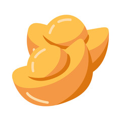 Illustration of Gold Chinese Money