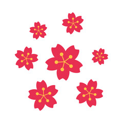 Cherry Blossom Flower Chinese Style Illustration
