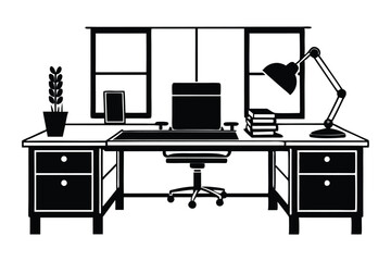 Illustration of modern home furniture in a living room