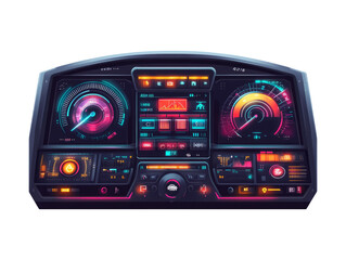 Cartoon Style 2D Dashboard Interface Design for Game Concept