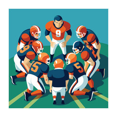 Fototapeta premium American football vector illustration
