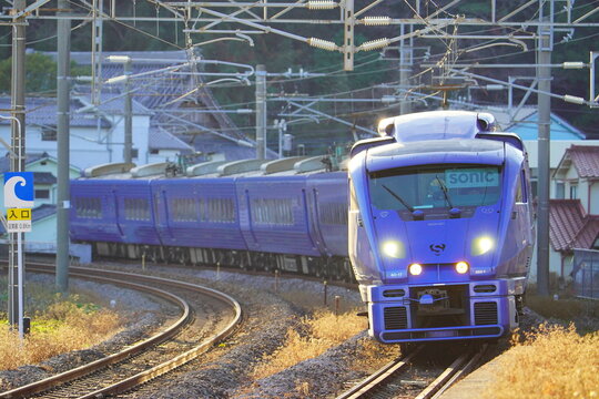 特急ソニック　JR九州　　九州旅客鉄道　883系特急電車　観光列車　日豊本線  SONIC