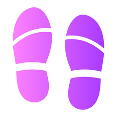 footprints gradient icon