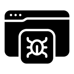 microchip bug glyph icon