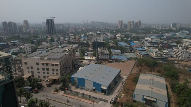 arieal shot of a factory
