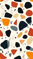 Fototapeta premium Modern abstract seamless repeat pattern with bold colors and shapes