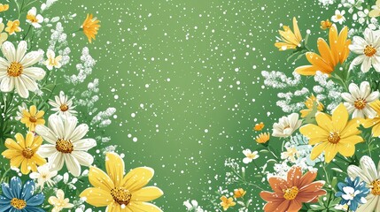 Obraz premium Festive Dragon-Themed Art with Decorative Borders for Christmas Celebrations, Featuring Vibrant Colors and Whimsical Floral Designs