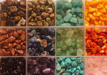 Container of Natural Stone Bead Chips For Jewelry Making