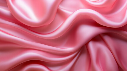 Obraz premium Smooth Pink Silk Fabric with Flowing Folds for Luxury and Elegant Design Themes