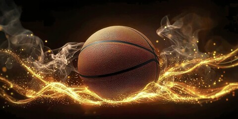 Inferno Basketball: Ball of Fire and Sparks in the Dark
