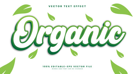 Fototapeta premium Organic editable text effect Template Suitable for organic farm