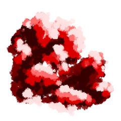 red and white splashes