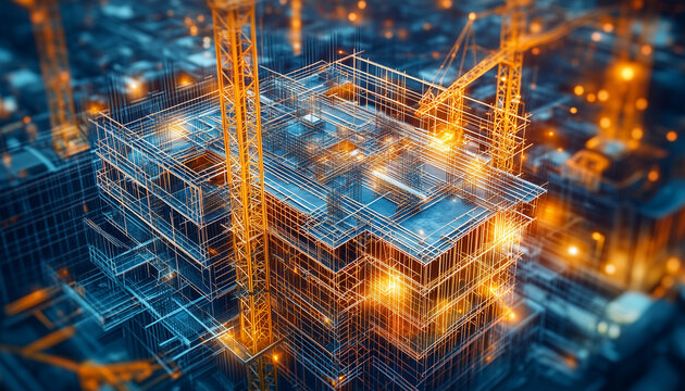 digital model of a construction site