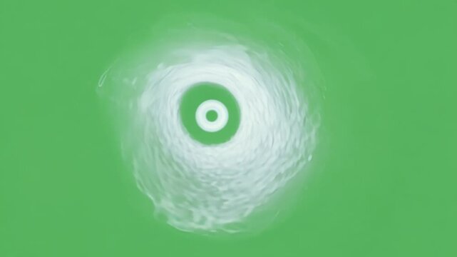 Airy spiral effect reflecting miniature tornado vibes. Green screen chromakey.