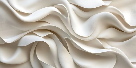 Fototapeta premium Abstract cream-colored wavy texture background.
