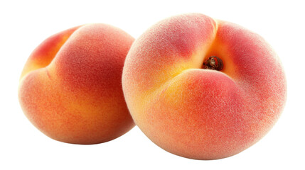 Fresh and Juicy Peaches with Soft Skin and Vibrant Colors Perfectly Captured Against a Clean White Background for Culinary and Natural Imagery Needs