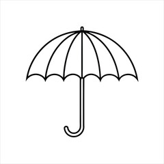 Open Umbrella Icon Isolated on White Background