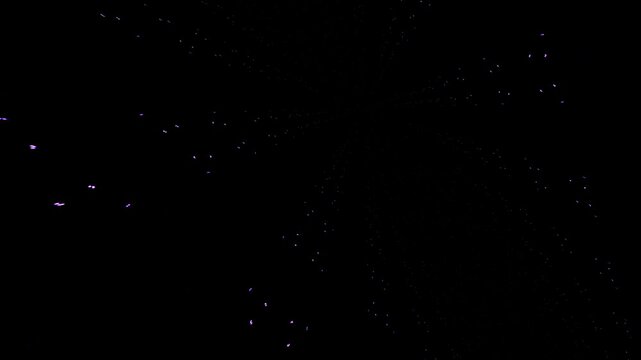 Multi-coloured flashing, neon colour changing moving patterns of light move into infinity. 4K, 3d multi-coloured, neon lights in kaleidoscopic pattern background move far into the distance space.